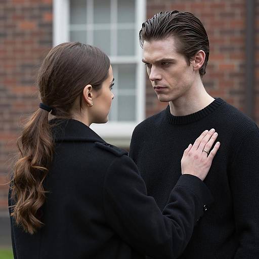 Intense Encounter: Man and Woman Portrait