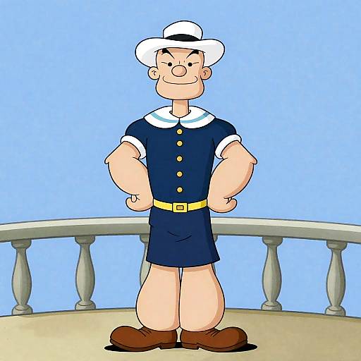 Woman on Bridge in White Hat