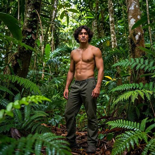Caicedo in Vibrant Rainforest Clearing