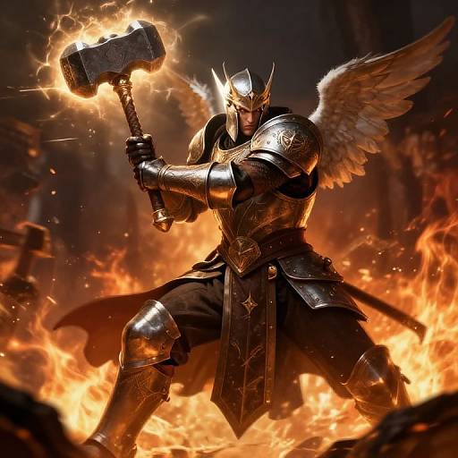 Fierce Cleric Warrior in Battle