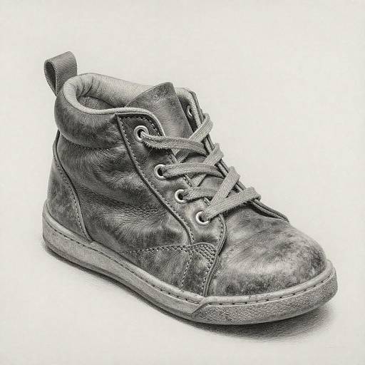 Hyperrealistic Pencil Study of Worn Sneaker