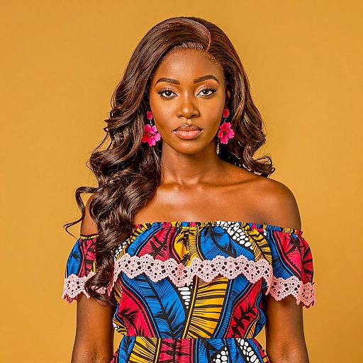 Portrait of Stylish Young Black Woman