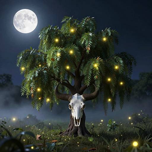 Enchanted Willow Moonlit Glade