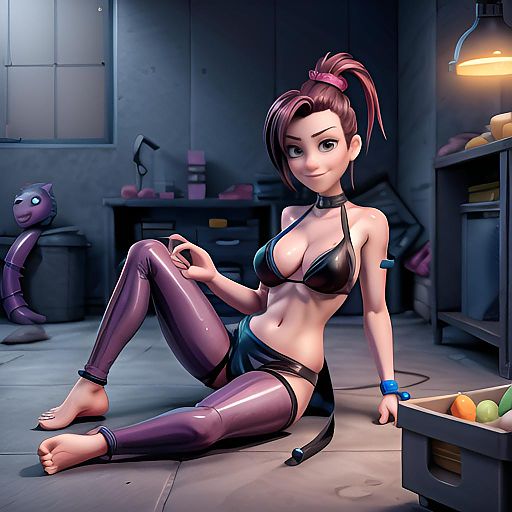 Ninja Operative in Neon Ecchi Style