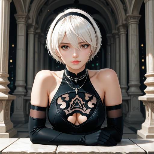 Sensual Character Portrait of 2B