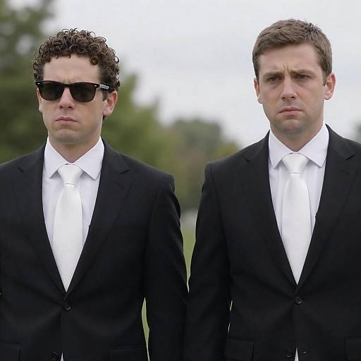 Formal Outdoor Portrait of Two Men