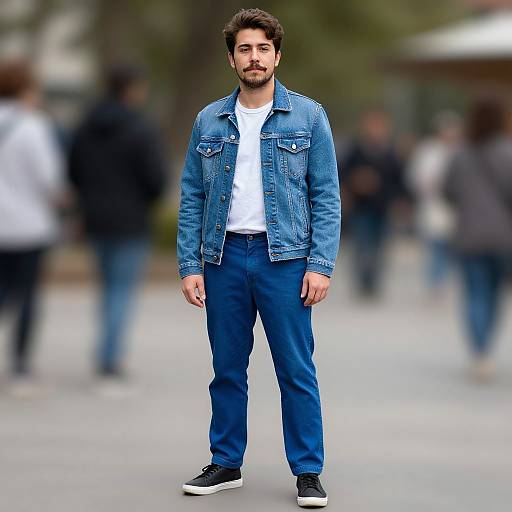 Realistic Casual Denim Party Look