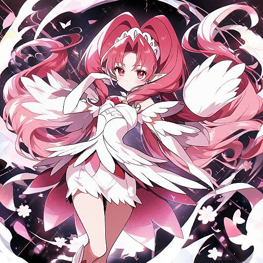 Illustration of Akagi towa, go! princess precure in the style of Usagi nui