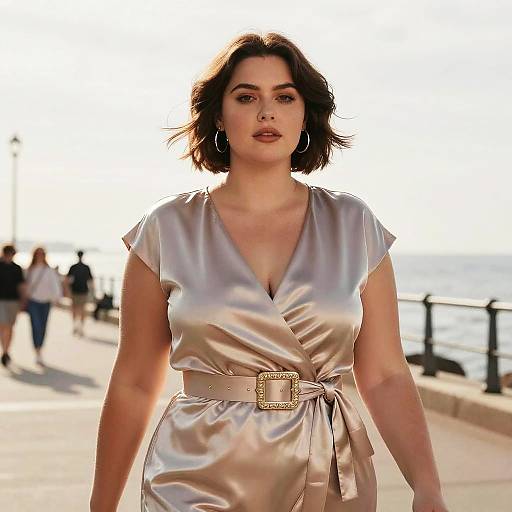 Stacked Bob on Plus-Size Fashion Influencer