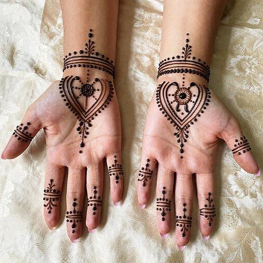Intricate Black Henna Hand Designs