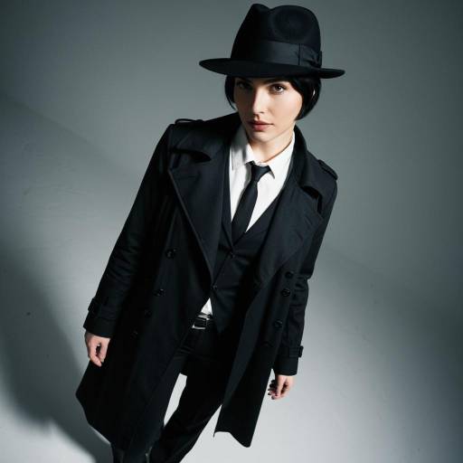 Woman in Classic Noir Detective Outfit