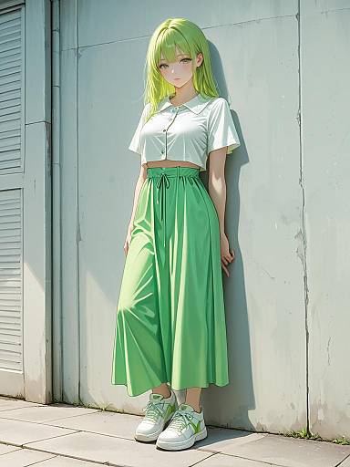 Casual Chic Lime Green Outfit