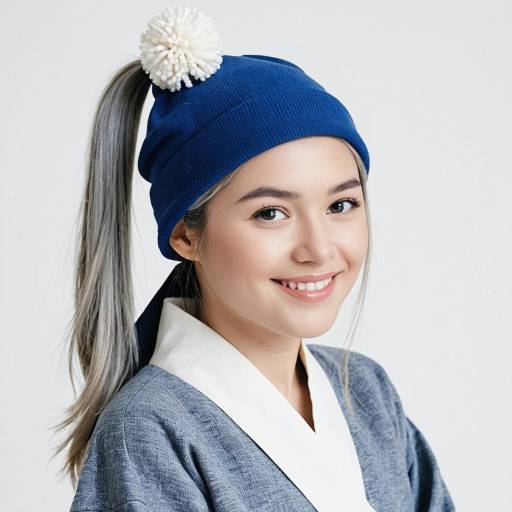 Charming Girl in Japanese Attire