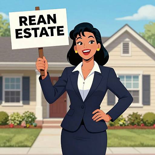 1980s Style Latina Real Estate Agent Comic