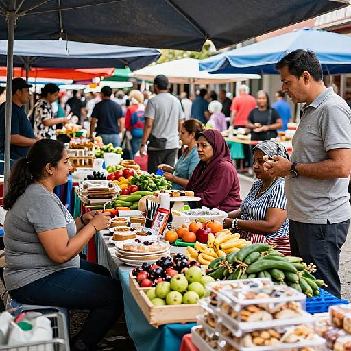 Vibrant Outdoor Market Life