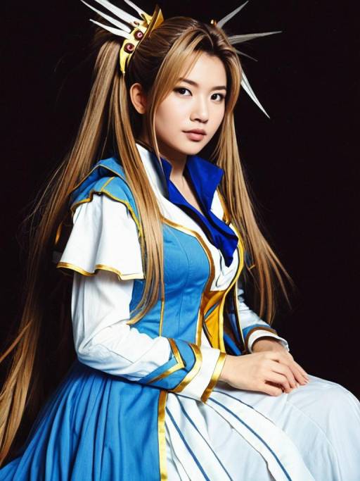 Belldandy Cosplay: Realistic Woman Portrait