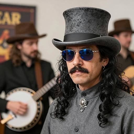 Stylish Man in a Musical Atmosphere