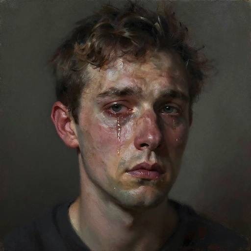 Sad Man Oil Painting Realism