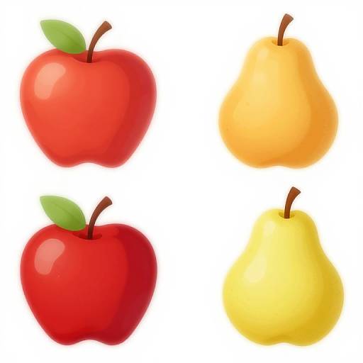 Vibrant Cartoon Fruit Illustration Set