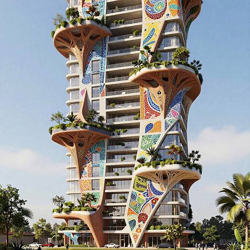 Eco-Friendly Geometric Skyscraper Design