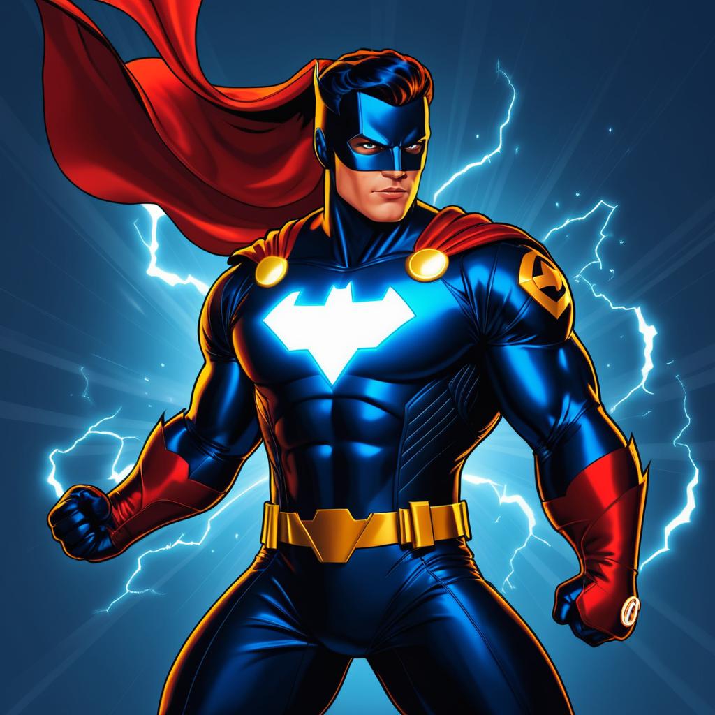 Dynamic Superhero Character Illustration