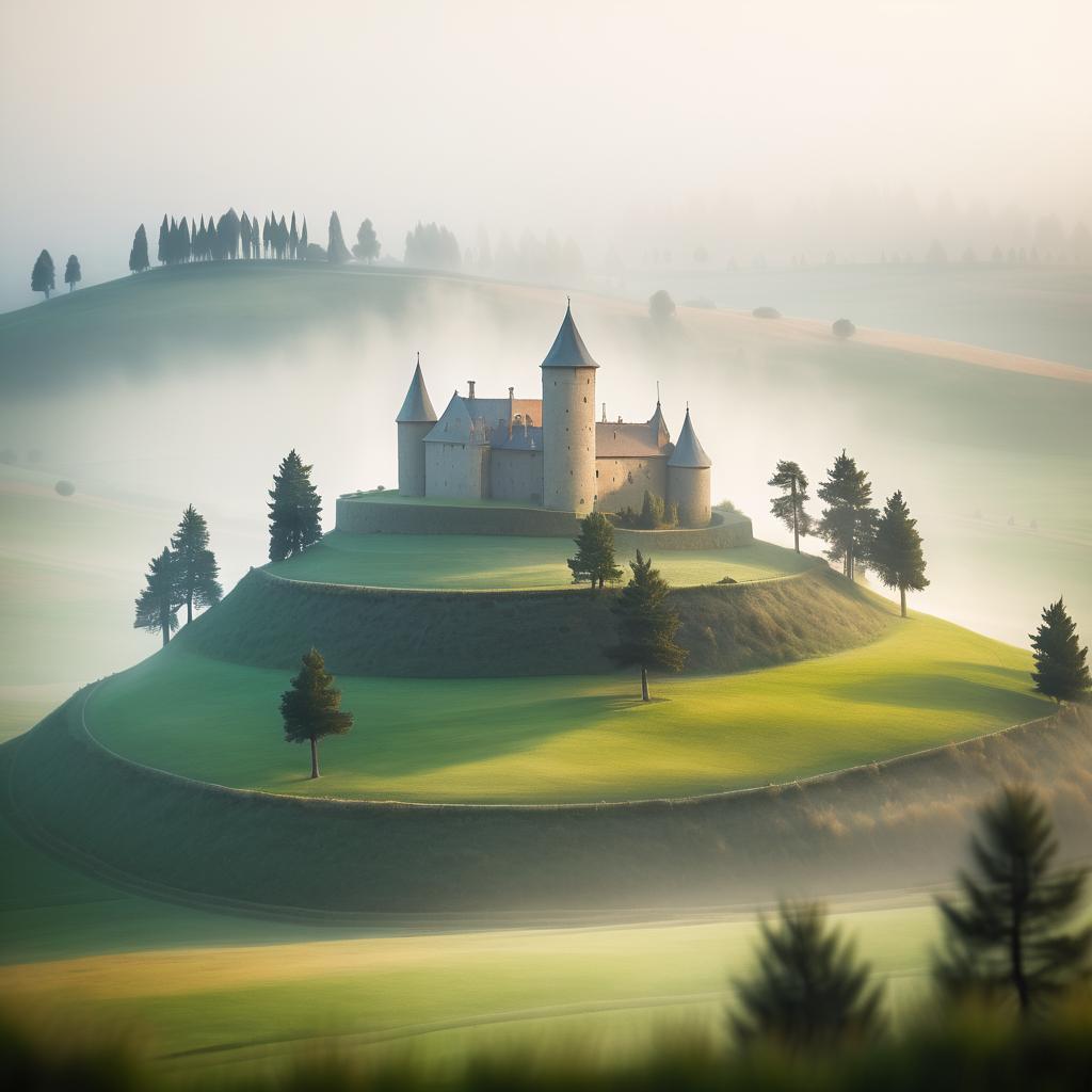 Serene Medieval Castle in Enchanted Valley