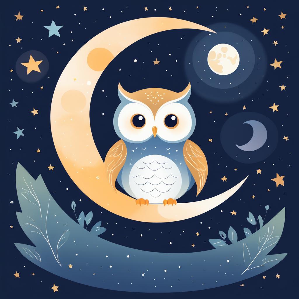 Playful Owl Illustration for Kids