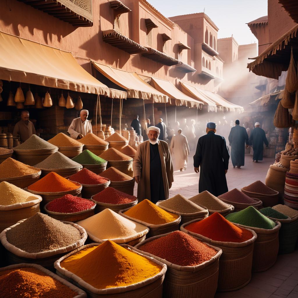 Cinematic Marrakech Market Scene