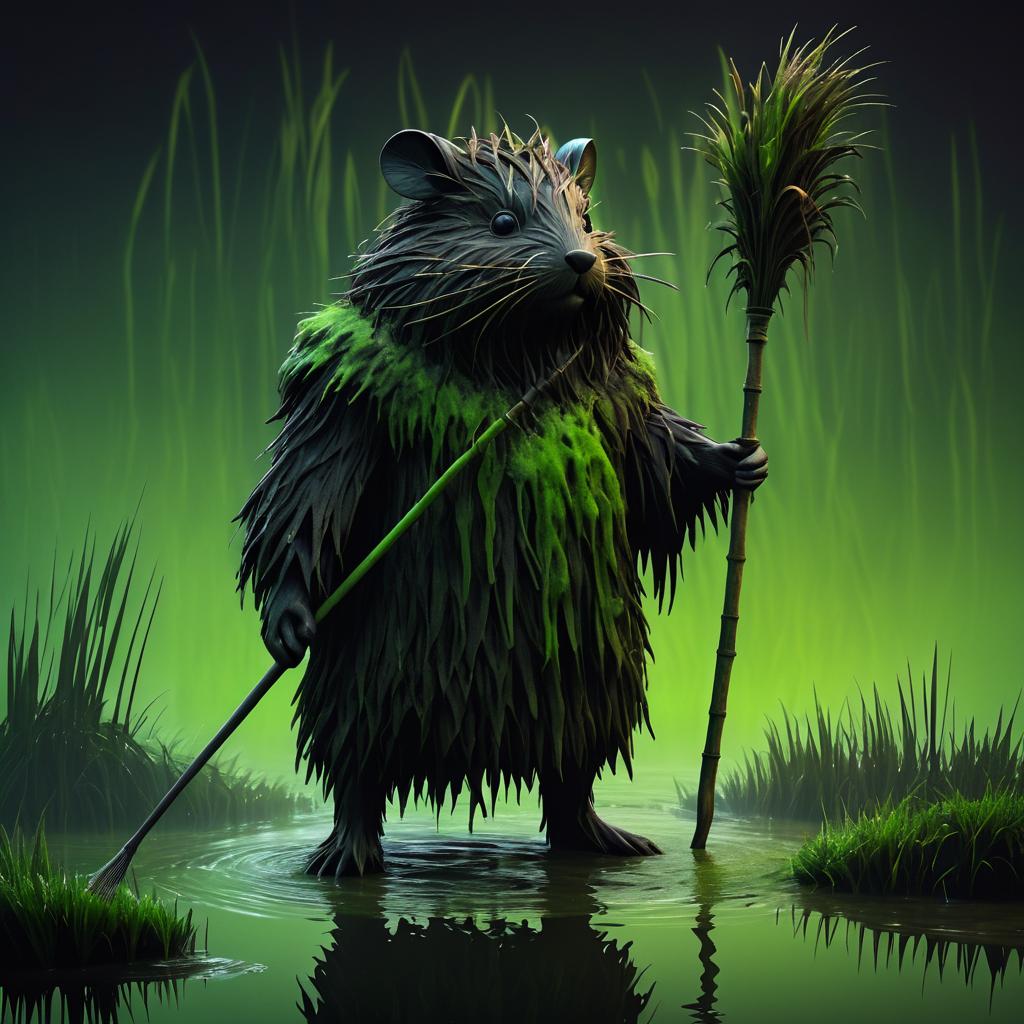 Surreal River Creature Concept Art