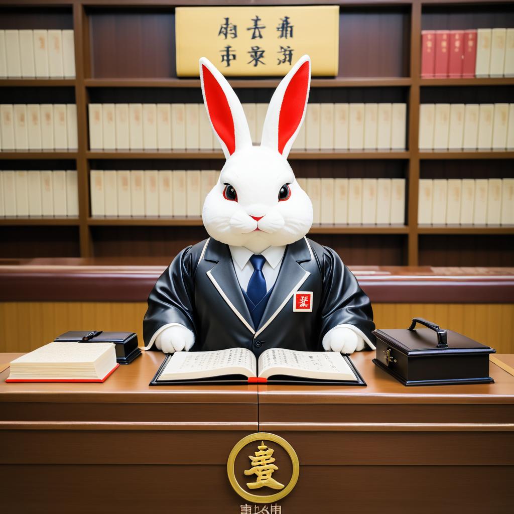 Rabbit Lawyer in Taiwanese Courtroom