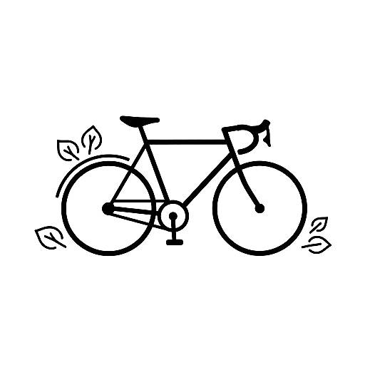 Minimalistic Classic Racing Bike Logo