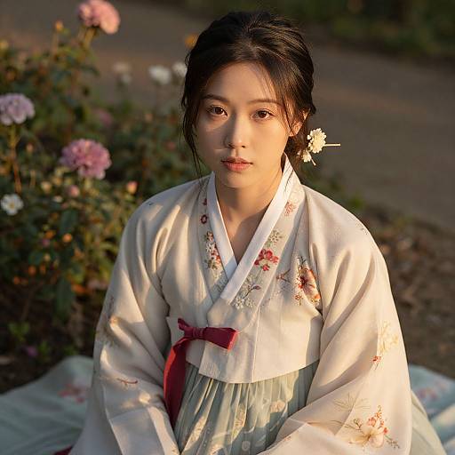 Enigmatic Portrait of East Asian Woman