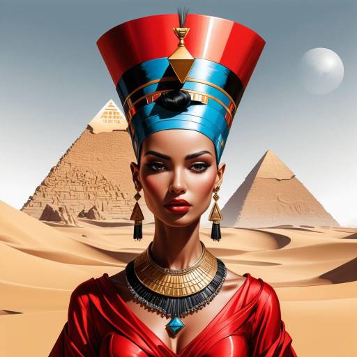 Modern Egyptian Queen with Pyramids