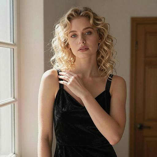 Blonde Woman by Sunlit Window