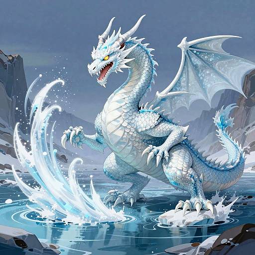 Ice Hydra in Glacial Fjord