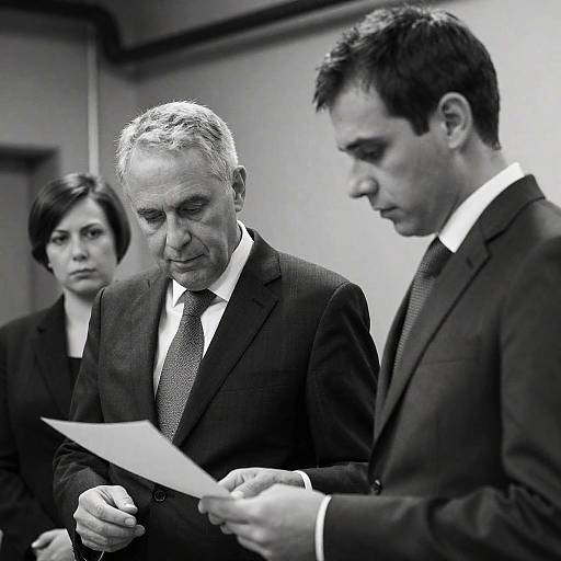 Black and White Portrait of Three Individuals