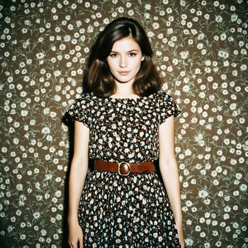 Vintage Floral Dress with Belted Style