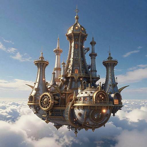 Steampunk Sky Castle Adventure