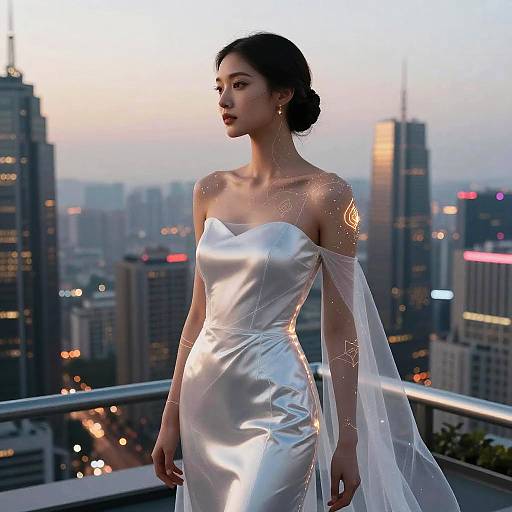 Elegant Sci-Fi AI Character Design