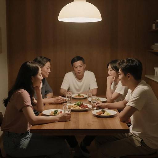 Cozy Chandelier Dinner for Six