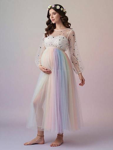 Ethereal Fairy Maternity Fashion Portrait