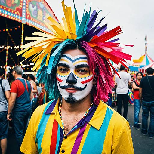 Colorful Pinata Party Costume Adult