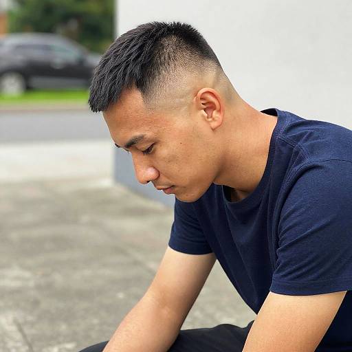 Casual Man with Fade Haircut