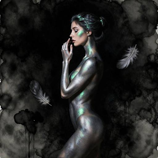 Ethereal Sylph with Shimmering Body Paint