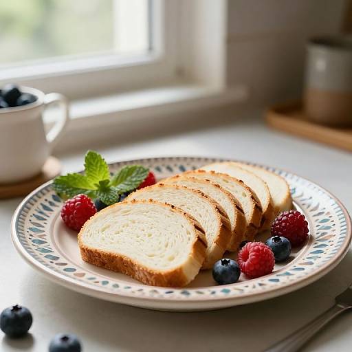Neatly Sliced Banana Breakfast Plate