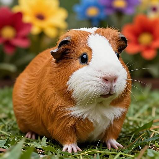 Adorable Guinea Pig Close-Up Portrait