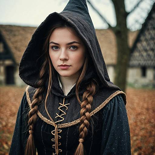 Realistic Medieval Witch Costume Portrait