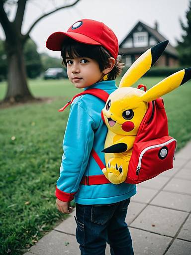Kids Wearing Pokemon Costumes