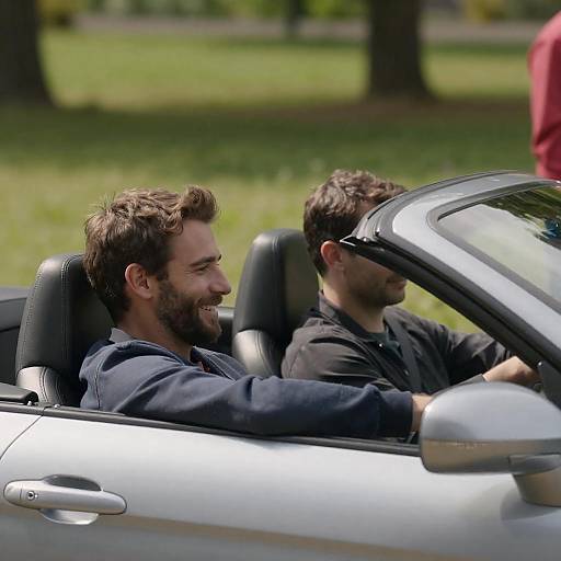 Sunny Day with Friends in Convertible