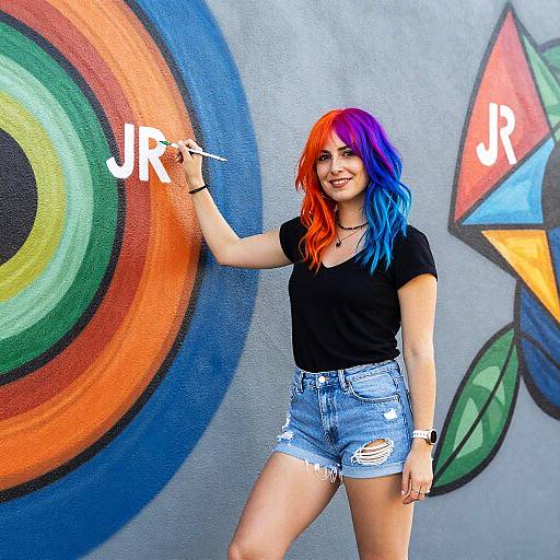 Vibrant Street Artist Mural Shoot